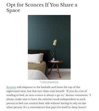 The Spruce Opt for Sconces