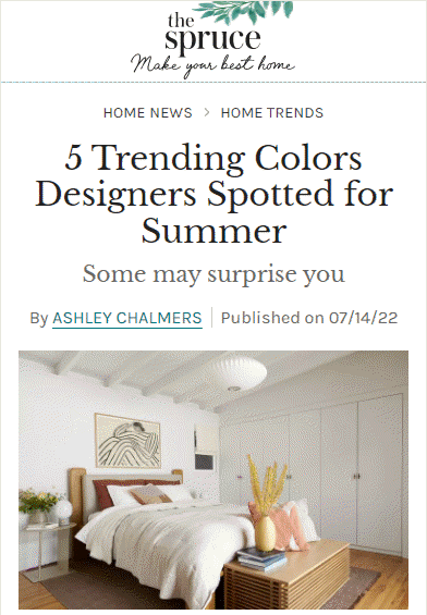 The Spruce - 5 Trending Colors Designers Spotted for Summer