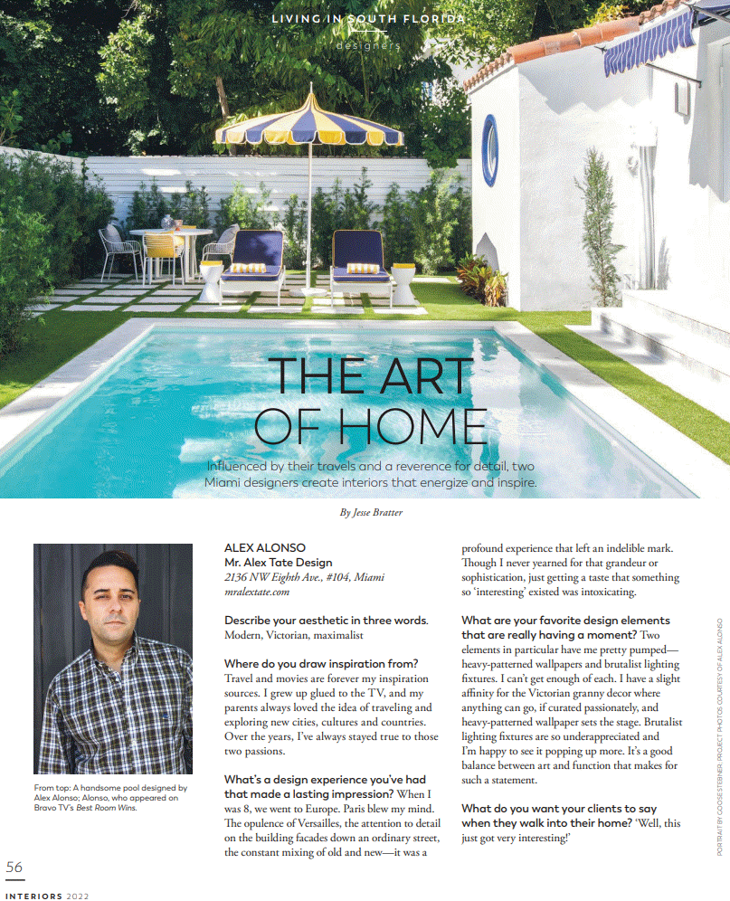 Alex Alonso's The Art of Home Article
