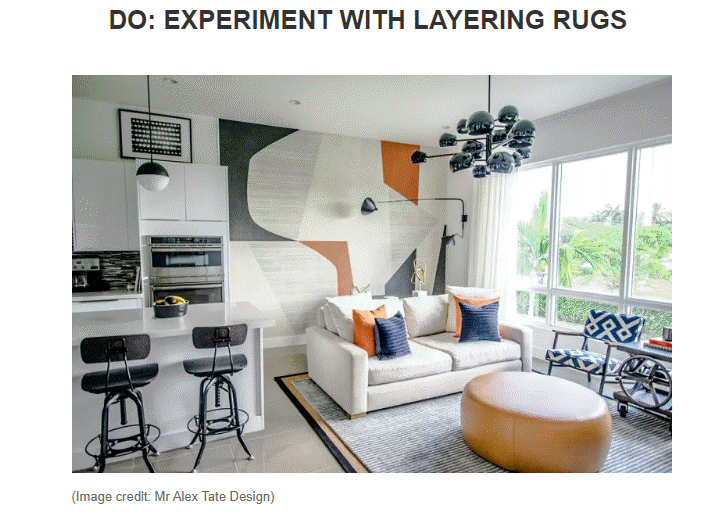 Alex Alonso Tips for Rug Placement